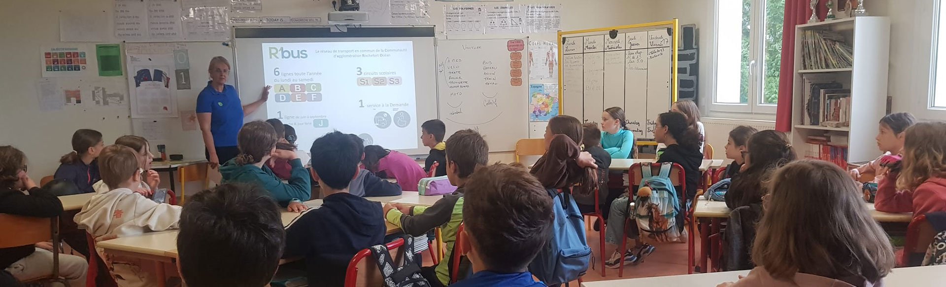 Sensibilisation à la mobilité dans une salle de classe