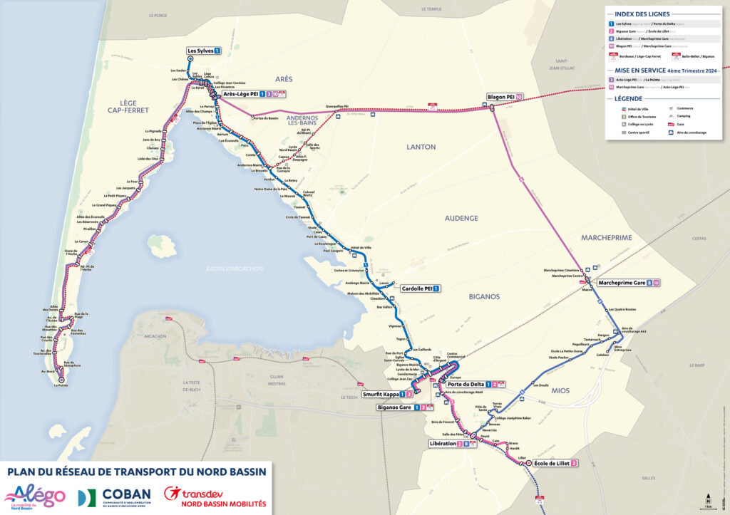 Plan du réseau COBAN