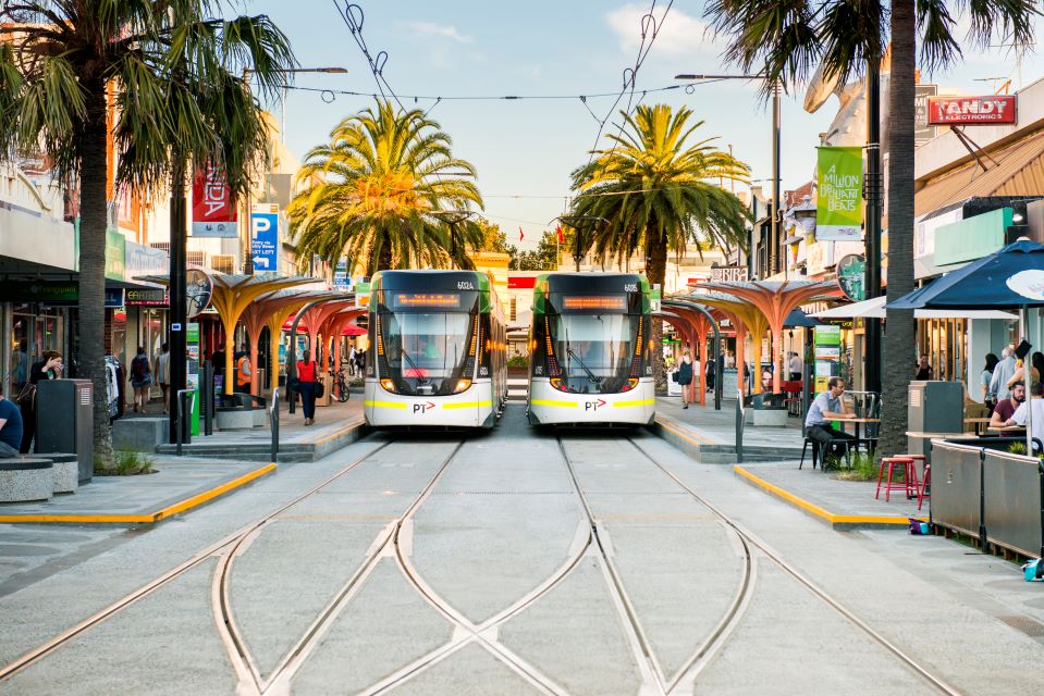 Australia - saint kilda - yarra trams in pair