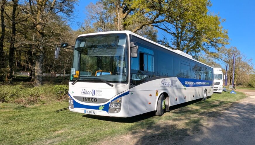Car scolaire Aléop rétrofité à Sillé-le-Guillaume