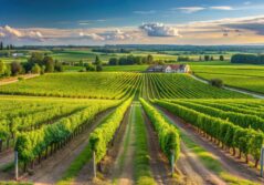 Adobe Stock Vineyard landscape in Medoc wine region, Nouvelle-Aquitaine, France, vineyard, Medoc, wine region, Nouvelle-Aquitaine